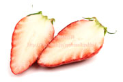 章姫／あきひめ／アキヒメの断面　いちご　イチゴ