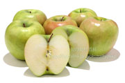 グラニースミスの断面と果肉／Granny Smith apple　青リンゴ 青りんご