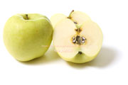 黄輝（こうき）の断面と果肉 リンゴ