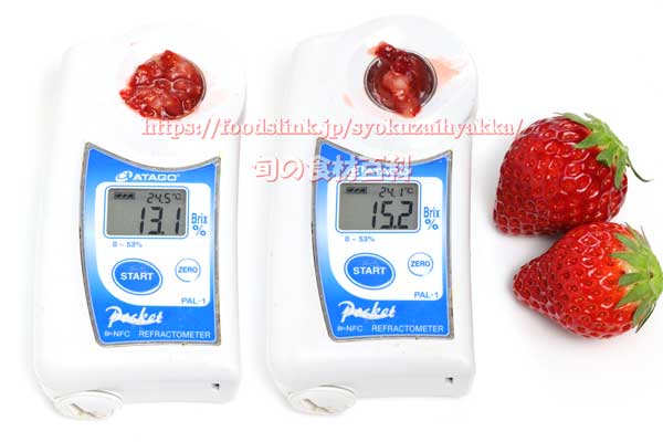いちご ベリーポップ はるひの実際に計った糖度
