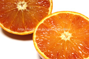 ブラッドオレンジの品種：タロッコオレンジの断面