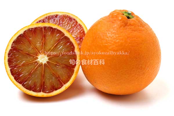 ブラッドオレンジ タロッコ種の断面