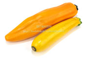 黄色とオレンジ色のズッキーニ